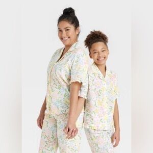 🖤TARGET POPLIN - MOMMY & ME GIRLS FLORAL SPRING PAJAMA SET SIZE 8🖤